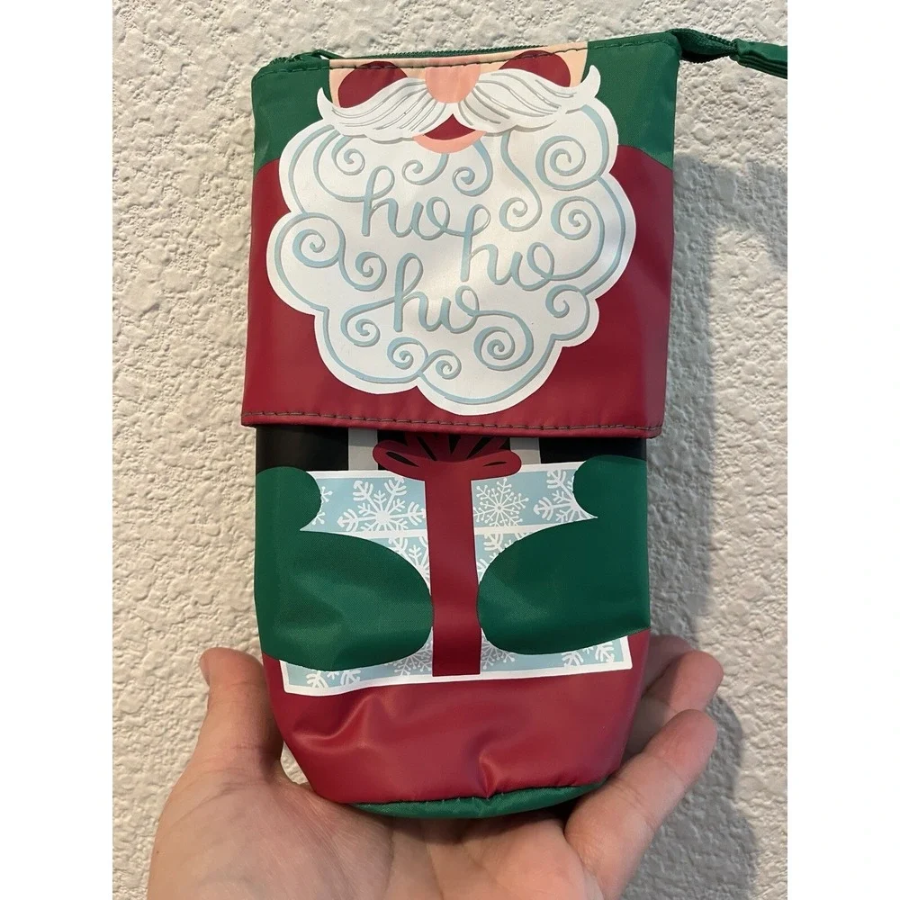 Thirty One SANTA'S BEARD Hide And Peek Pouch NWT Christmas